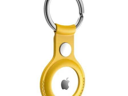 KAPAVER Leather Case for Apple AirTags-(2021) - Yellow on Sale