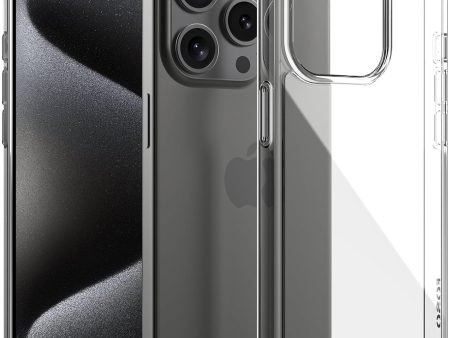 iPhone 15 Pro Max (FOSO) Royal Shock Proof Back Cover Case | (TPU+PC) - (Clear) Hot on Sale