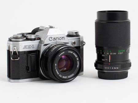 Canon AE-1 with 50mm F1.4 and 80-200mm Lenses on Sale